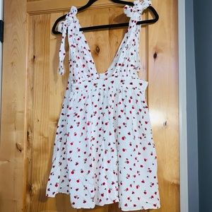 Forever 21 floral shoulder tie dress